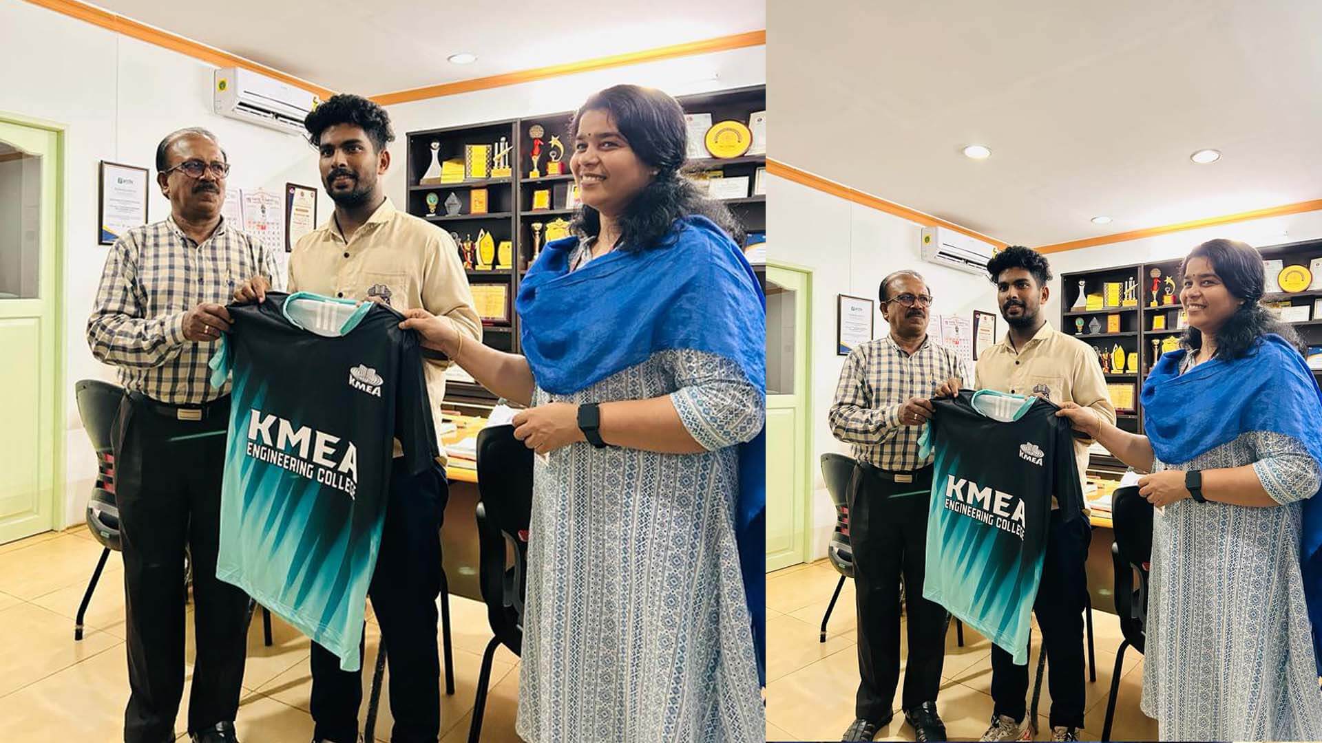 Jersey Distribution Ceremony to the College Football team