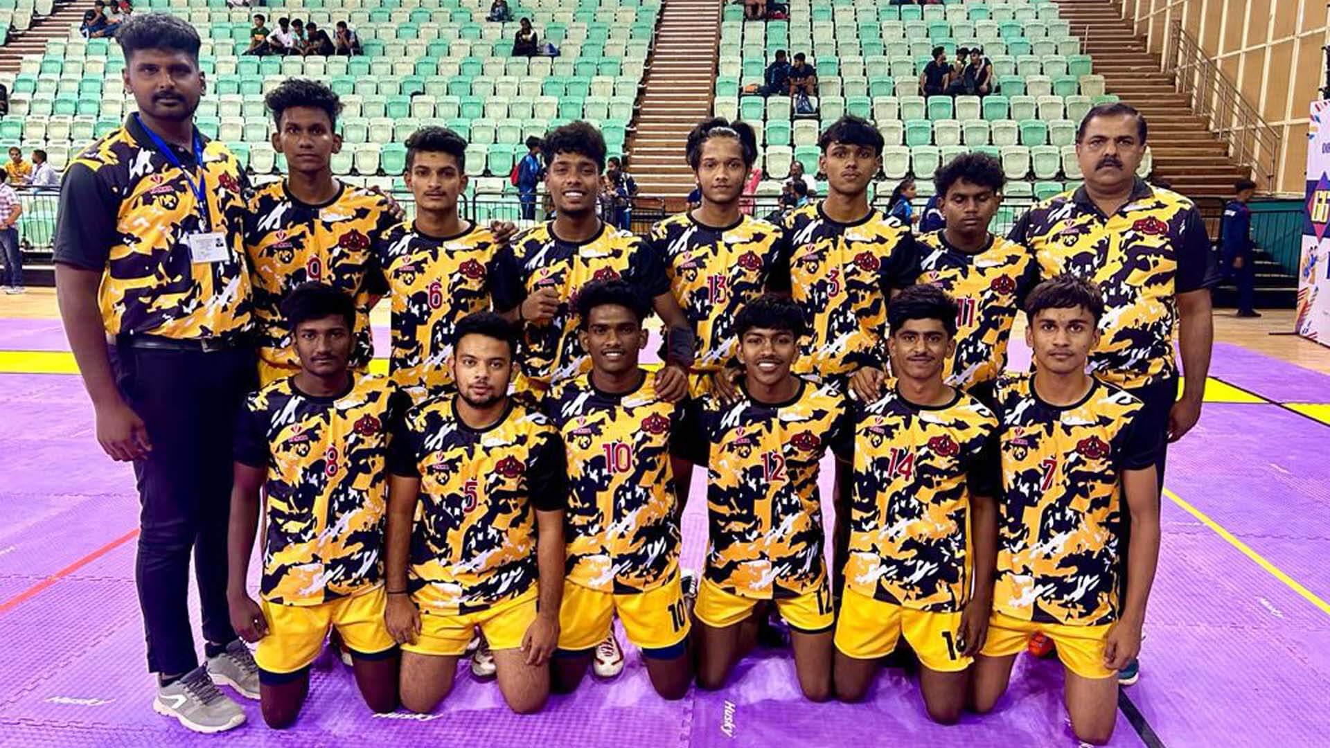 Kerala State Team (Boys) – U19 National School Games 2022-23- Kabaddi At Thyagaraj Stadium New-Delhi