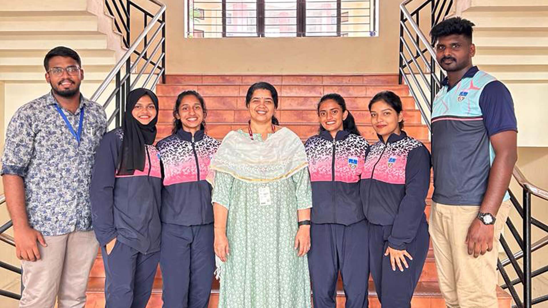 University Kabaddi team players of KMEA Engineering College