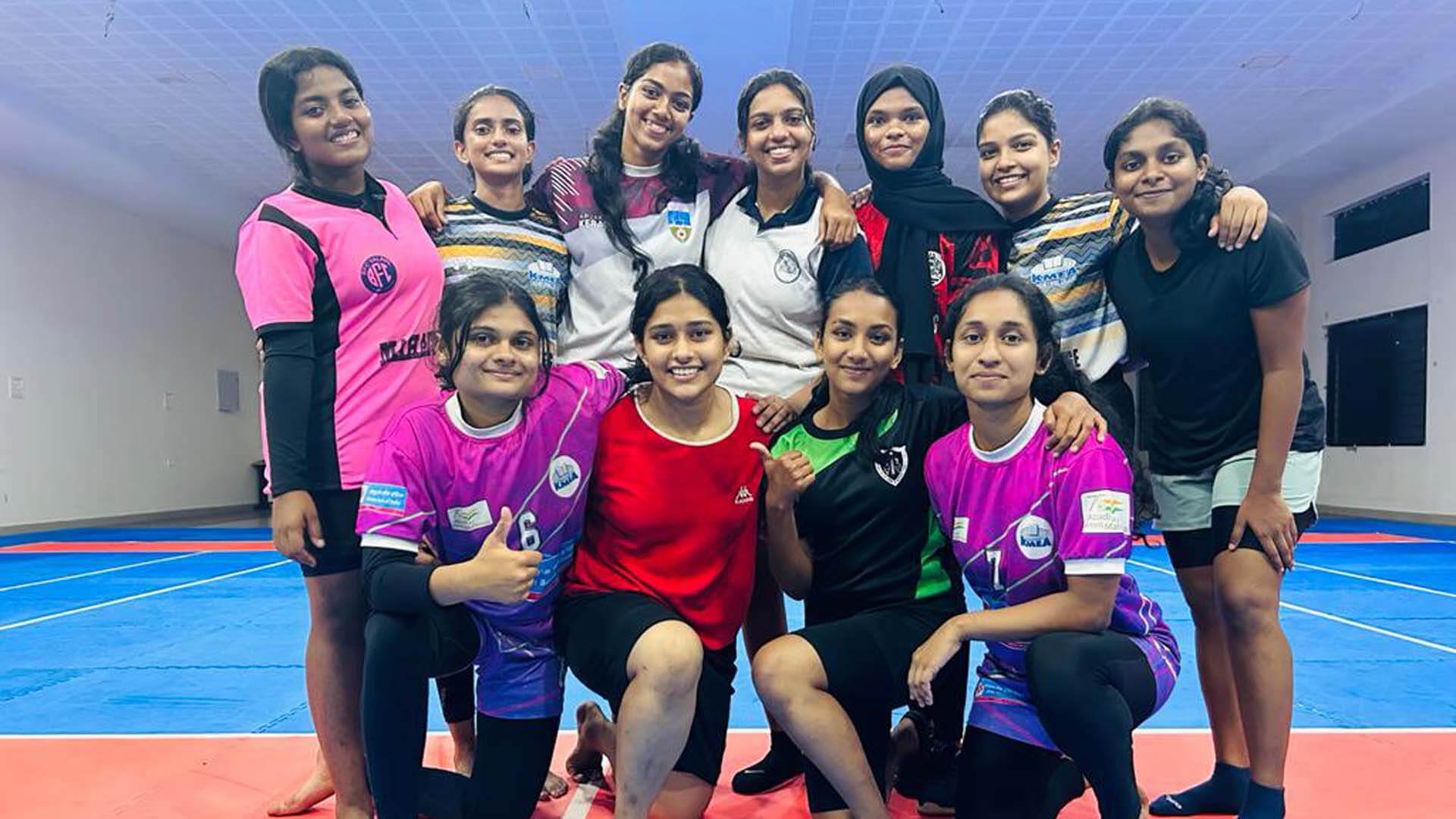 University women Kabaddi Team Coaching Camp at KMEA Engineering College
